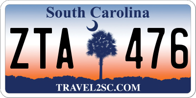 SC license plate ZTA476