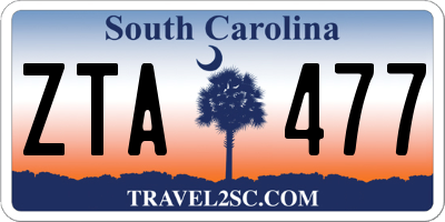SC license plate ZTA477