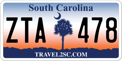 SC license plate ZTA478