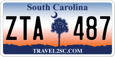 SC license plate ZTA487