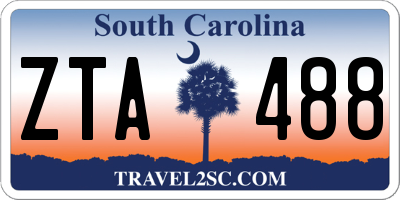SC license plate ZTA488