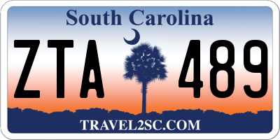 SC license plate ZTA489
