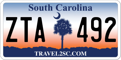 SC license plate ZTA492