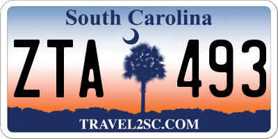 SC license plate ZTA493