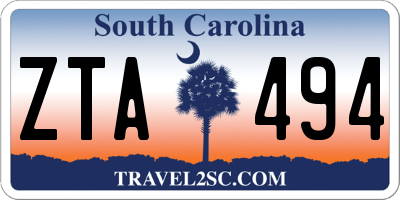 SC license plate ZTA494