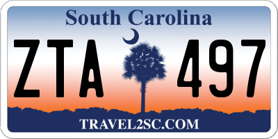 SC license plate ZTA497