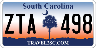 SC license plate ZTA498