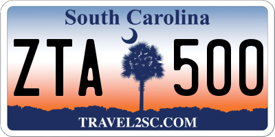 SC license plate ZTA500