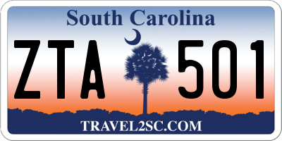 SC license plate ZTA501