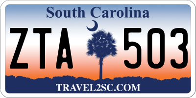 SC license plate ZTA503