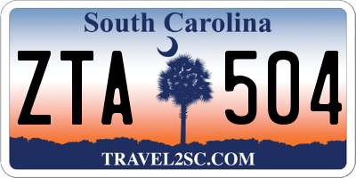 SC license plate ZTA504