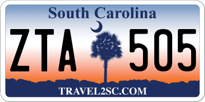 SC license plate ZTA505