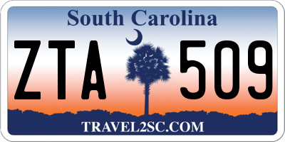 SC license plate ZTA509