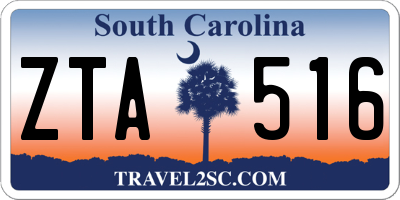 SC license plate ZTA516