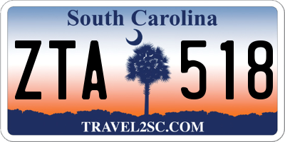 SC license plate ZTA518