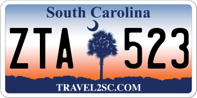 SC license plate ZTA523