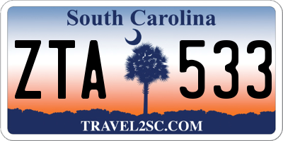 SC license plate ZTA533