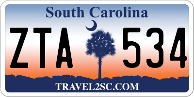 SC license plate ZTA534