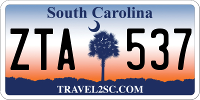 SC license plate ZTA537