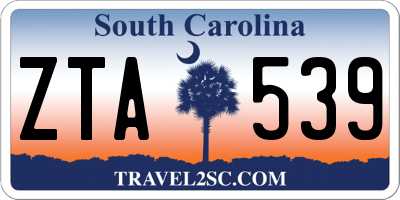 SC license plate ZTA539