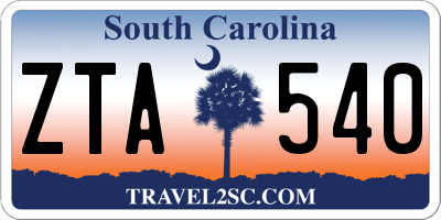 SC license plate ZTA540