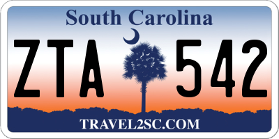 SC license plate ZTA542