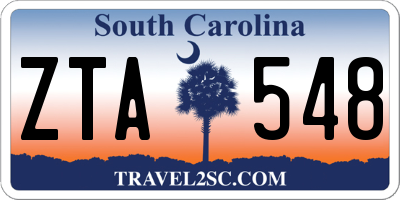 SC license plate ZTA548