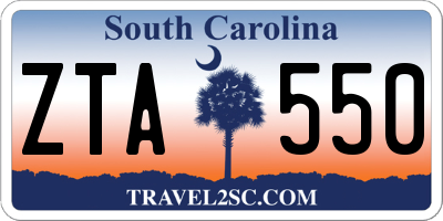 SC license plate ZTA550