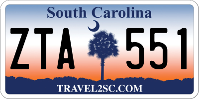 SC license plate ZTA551