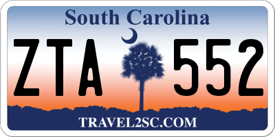 SC license plate ZTA552