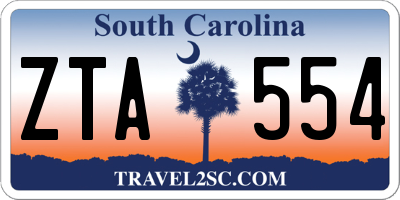 SC license plate ZTA554
