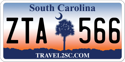 SC license plate ZTA566