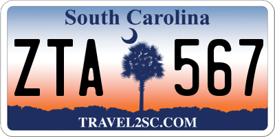 SC license plate ZTA567
