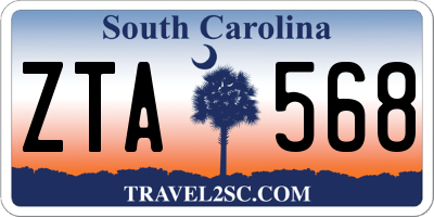 SC license plate ZTA568