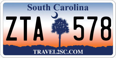 SC license plate ZTA578