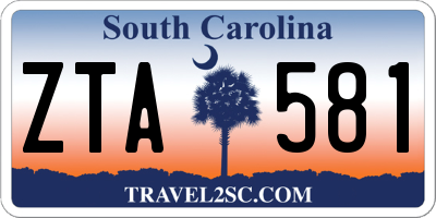 SC license plate ZTA581