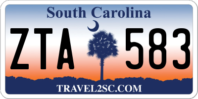 SC license plate ZTA583