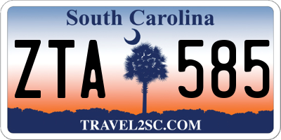 SC license plate ZTA585