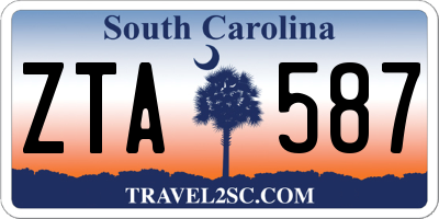 SC license plate ZTA587