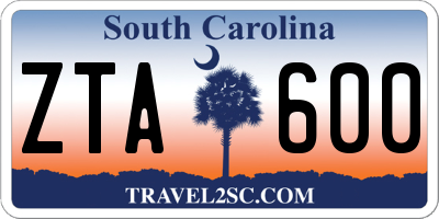 SC license plate ZTA600
