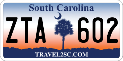 SC license plate ZTA602