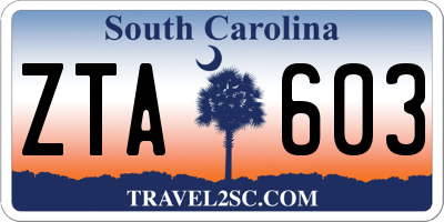 SC license plate ZTA603