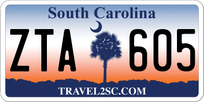 SC license plate ZTA605