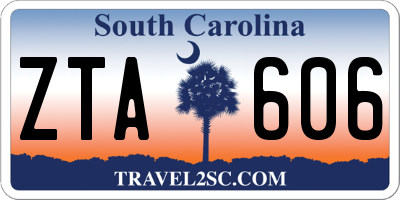 SC license plate ZTA606