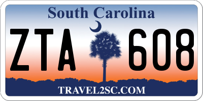 SC license plate ZTA608