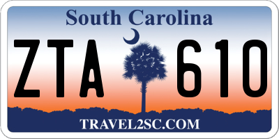 SC license plate ZTA610