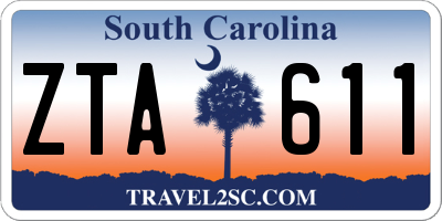 SC license plate ZTA611