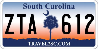 SC license plate ZTA612