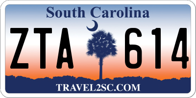 SC license plate ZTA614