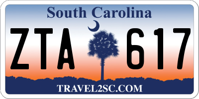 SC license plate ZTA617